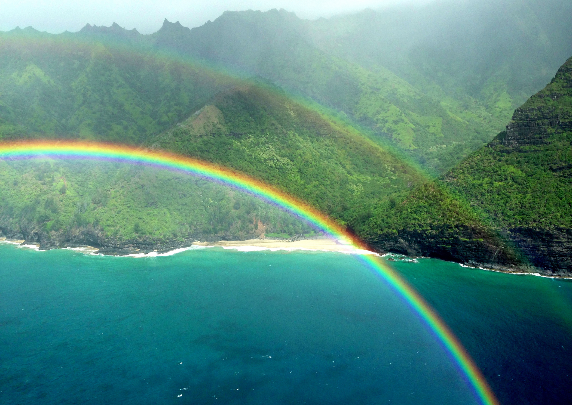 oahu-arcobaleno-costa-mare-hawaii
