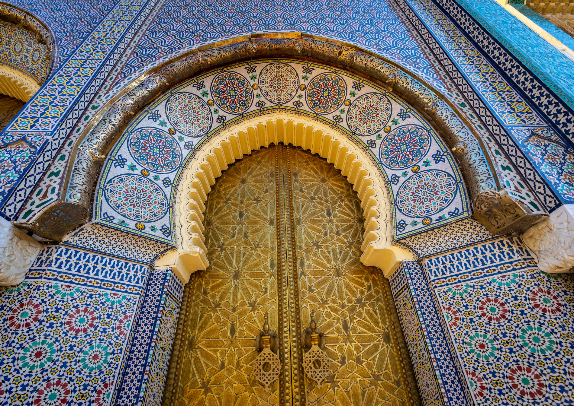 fes-morocco-medina-ornate-door-zellij-architecture